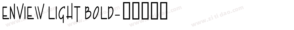 Enview Light Bold字体转换